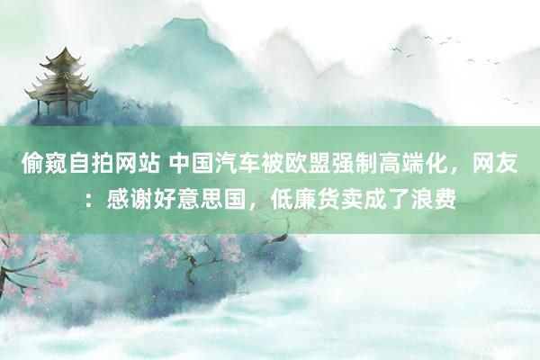 偷窥自拍网站 中国汽车被欧盟强制高端化，网友：感谢好意思国，低廉货卖成了浪费